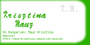 krisztina mauz business card